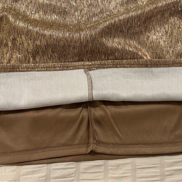 Lulu's Gold Mini Dress - Picture 5 of 6